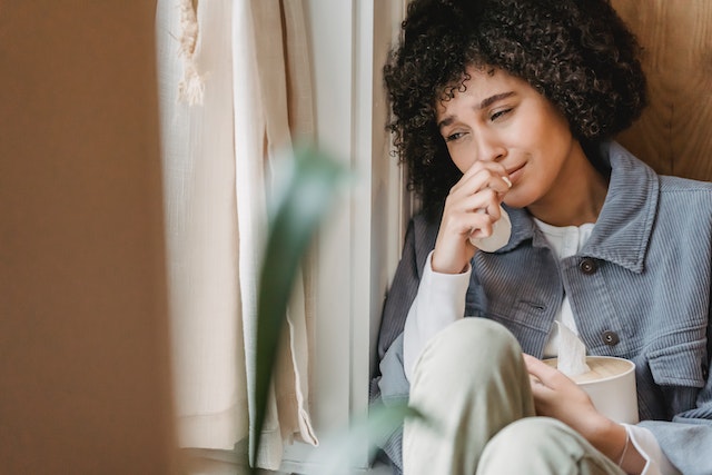 woman crying